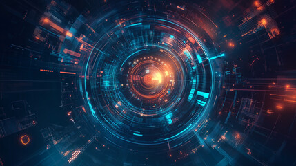 Obraz premium Ultra futurist tech abstract background. Generative AI 