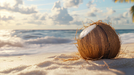 coconut on the beach