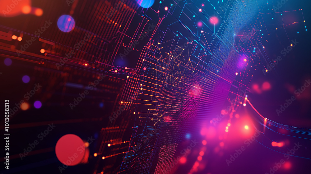 Poster ultra futurist tech abstract background. generative ai