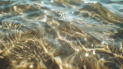 Sun Glimmering on Water Surface