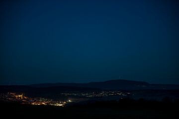 Obraz premium night sky over the city