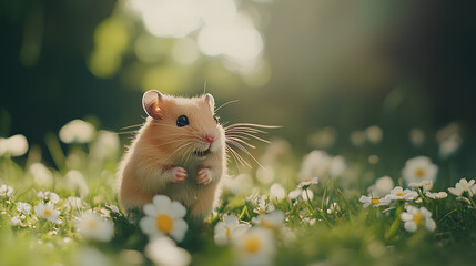hamster on the grass