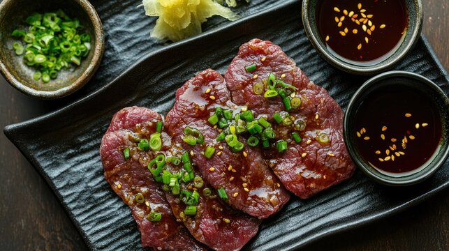 Delicious Jo Karubi Beef with Dipping Sauce