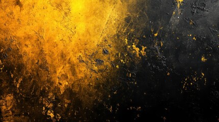 Black brown orange yellow abstract background Color gradient ombre Spots Fire burn burnt effect Or horror a creepy concept Light Glow Dirty rough dust grainy grungy texture : Generative AI