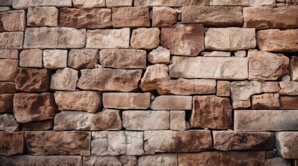 Obraz premium Earthy and Rustic Stone Wall Background with Natural Light Effects