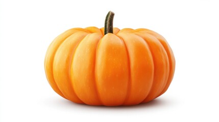 Fresh orange pumpkin isolated on white background