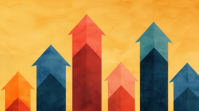 Financial growth forecast, visualized with projections and future trends based on current and historical data, offering insights for investors, watercolor style