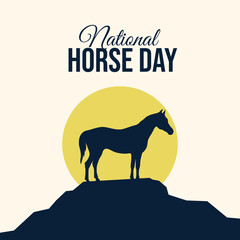 vector graphic of national horse day ideal for national horse day celebration.