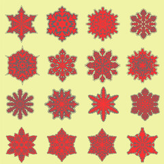 Christmas snowflakes clipart design for holidays