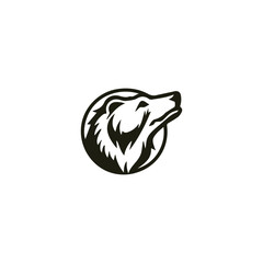 wolf logo design vector templates