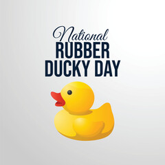 vector graphic of National Rubber Ducky Day ideal for National Rubber Ducky Day celebration.
