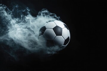 Fototapeta premium A Soccer ball flying through the air 