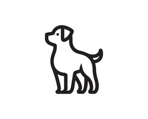 Dog logo design vector illustration. Black and white dog logo template