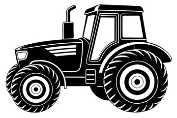 tractor isolated on white