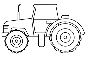 tractor isolated on white