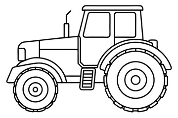 tractor isolated on white background