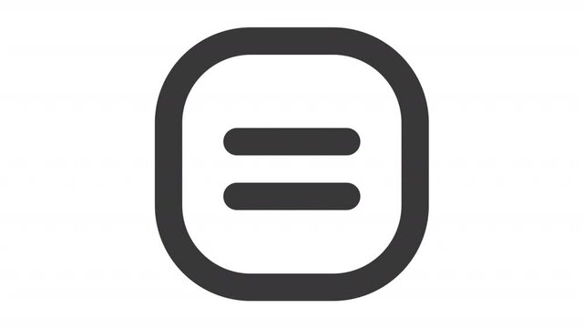 Equal animation for social media, presentations, videos, websites, etc. No background, Alpha channel