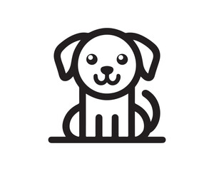 Dog logo design vector illustration. Black and white dog logo template