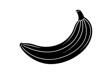 Delicious fruit Banana silhouette black vector art illustration