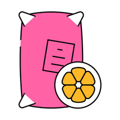 lemon acid line icon vector. lemon acid sign. isolated symbol illustration