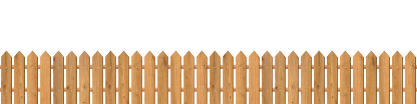 Wooden farm fence vector background. Realistic dark wood picket with oak texture. Planks barrier for garden or field. Enclosure for country yard.