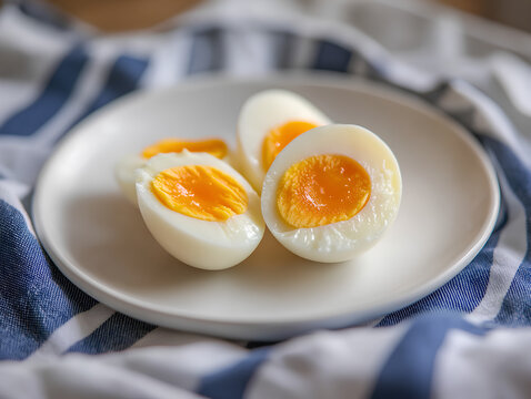 boiled egg on a plate