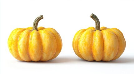 Obraz premium Two mini pumpkin isolated on white