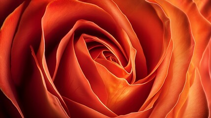 Naklejka premium close-up view of a rose petal, revealing the intricate geometric patterns and symmetry