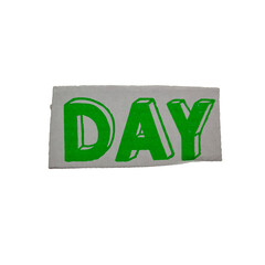 The stylized DAY inscription on a white background