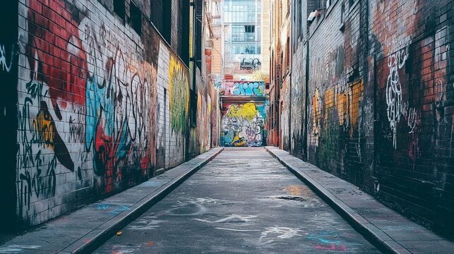 dull gray concrete wall covered in colorful graffiti
