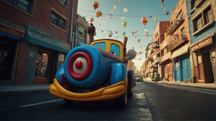 A talented cartoon character hosting a podcast about creativity and art