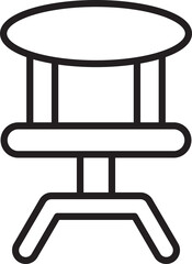 Chair Front View Line Icon
