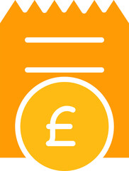 Pound Money Bill and Coin Icon
