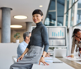business meeting businesswoman woman young office portrait colleague group teamwork seminar...