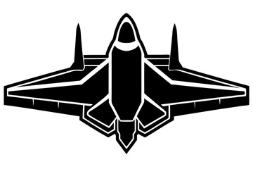 fighter jet silhouette vector illustration