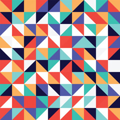 A colorful mosaic of squares with a colorful background