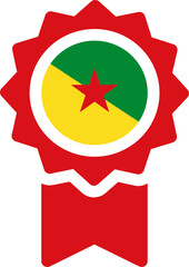 FRENCH GUIANA flag on badge bag