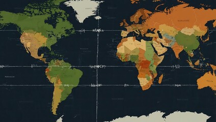 World map with fences between continents, symbolizing protectionism.