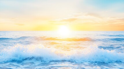 Fototapeta premium Sunset Ocean Waves