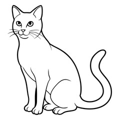 Cat silhouette vector illustration.