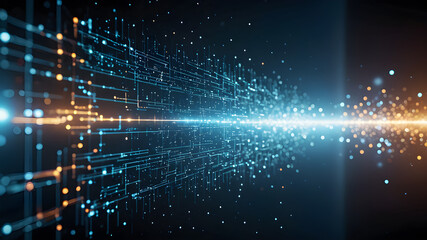 Teplate background with lights. Magic background with colorful lights. AI generated image, ai