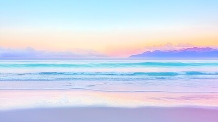 Pastel Beach Sunset