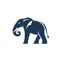 Obraz premium Elephant Logo, Minimalist Vector Design, Isolated on White Background