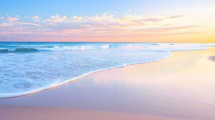 Obraz premium Beach Sunset Waves