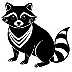 racoon silhouette vector