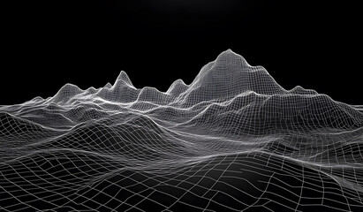 Black and metal plexus structure background design. Connection concept design, 3d render illustration design