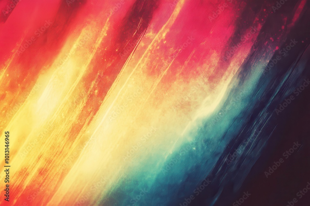 Poster Soft focus gradient background with digital noises. Textured patterns in vibrant lo-fi retro styles. Vhs distortion effects creating unique visual textures