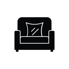 sofa, couch, furniture icon isolated vector