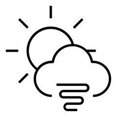 Cloud Sun Wind Icon