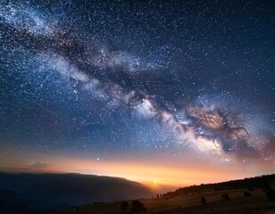 Fototapeta premium High-Resolution Image of the Milky Way Galaxy from Distant Space